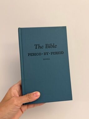 Vintage hardcover blue Bible period by period. Tidwell. Collection book.